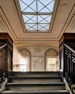Innenaufnahme der Baustelle Katharinenhof im Baurs Park, zukünftig das Kunsthaus Blankenese Kunsthaus Blankenese