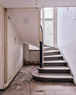 Innenaufnahme der Baustelle Katharinenhof im Baurs Park, zukünftig das Kunsthaus Blankenese Kunsthaus Blankenese