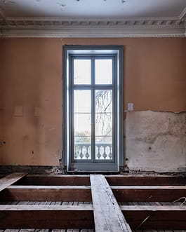 Innenaufnahme der Baustelle Katharinenhof im Baurs Park, zukünftig das Kunsthaus Blankenese Kunsthaus Blankenese